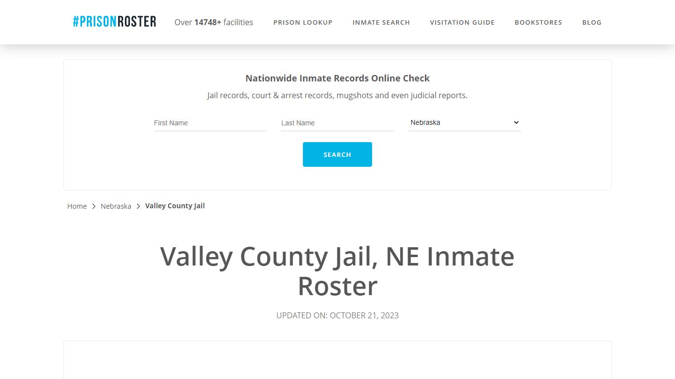Valley County Jail, NE Inmate Roster - Prisonroster